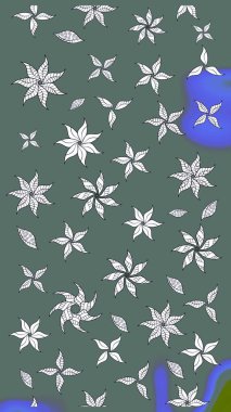 Çizim çiçek deseni duvar kağıdı, web sitesi arka planı, ambalaj kağıdı, davetiye, broşür, afiş veya web sitesi için kullanılabilir. Karalama elementleri. El çizimi Raster illüstrasyonu.