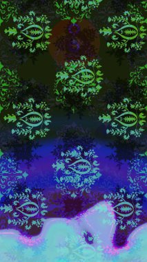 Küçük gri ve mavi renkte güzel bir besin torbası deseni, çiçekler. Millefleur 'lar. Tekstil, kumaş, kapaklar, duvar kağıtları, baskı, paket, koleksiyon defteri, örgü, dekupaj için çiçek arkaplanı..