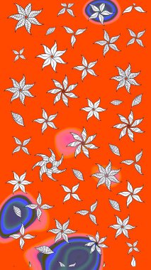 Tatil havası. Raster güzel bir çiçek deseni çizmiş. Bahar mevsimi. Nazik romantik baskı.