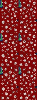 El çizimi çiçekli soyut çizim kalıbı. Raster illüstrasyonu. Kırmızı ve nötr renkte çiçekler.