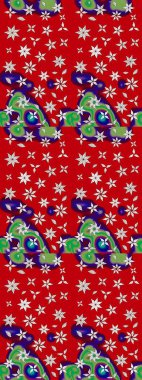 Güzel çiçek deseni. Renkli Bahar Teması eskiz kalıbı. Kırmızı ve nötr renklerde çiçekler. Düz Çiçek Elementleri Tasarımı.