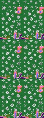 Yeşil ve nötr renklerde çiçekler. Yumuşak, yaz çiçekli arka plan. Raster çiçek desenli ve çiçekli..