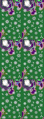 Raster. Güzel suluboya çiçekler, parlak resimler ilham verici yeşil ve nötr çiçek desenli eskiz arka planı.