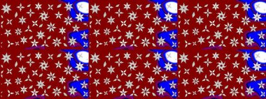 Kırmızı ve nötr renklerde çiçekler. Raster illüstrasyonunda çiçek deseni çizimi.