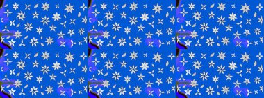 Güzel kumaş deseni. Bahar çiçekleriyle güzel bir çiçek deseni çizmişsin. Raster illüstrasyonu.