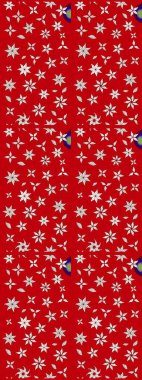 Çiçek desenli raster, kırmızı ve nötr çizgi grafik desenli soyut raster arkaplan. Modern stil dokusu.