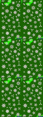 Raster illüstrasyonu. Tomurcukları çiçek olan sevimli bir çiçek deseni. Eskiz geçmişi. Eski usul. Raster. Kumaş, tekstil ve duvar kağıdı baskısı için..