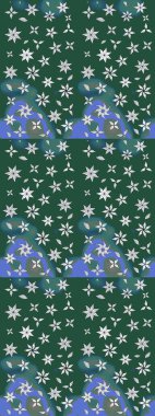 Zentangle soyut çiçekleri. Güzel kumaş deseni. Düz Çiçek Elementleri Tasarımı. Raster illüstrasyonu. Karalama çiçeği. Renkli Bahar Teması çizim şablonu.