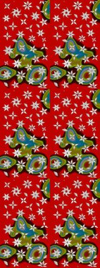 Paketleme, tekstil, duvar kâğıdı için çiçek eskizi. Yumuşak pamuk tasarımı. Klasik çiçek desenli. Raster 'ın taze dokusu. Yumuşak kiremit.