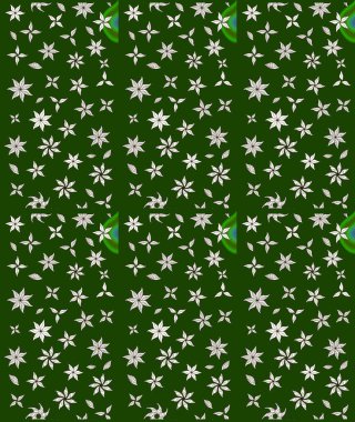 Yumuşak, bahar çiçekli arka plan. Yeşil renkli çiçekler. Raster çiçek desenli ve çiçekli..