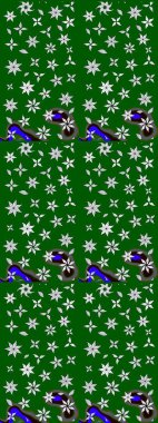 Çiçekli karalama şeklinde Raster çiçek deseni. Yeşil ve nötr renklerde çiçekler. Yumuşak, bahar çiçekli arka plan.