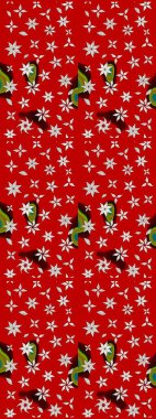 Raster illüstrasyonu. Çizim çiçek deseni duvar kâğıdı olarak kullanılabilir. Kırmızı ve nötr renkte çiçekler.