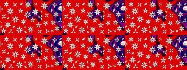 Raster Güzel kumaş deseni. Raster suluboya çiçek deseni, narin çiçekler, kırmızı ve nötr çiçekler, tebrik kartı şablonu.