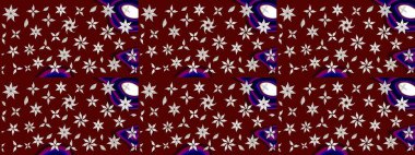 Kırmızı ve nötr renklerde çiçekler. Düz Çiçek Elementleri Tasarımı. Renkli Bahar Teması eskiz kalıbı. Sevimli çiçek raster deseni.