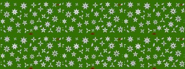 Yeşil ve nötr renklerde çiçekler. Düz Çiçek Elementleri Tasarımı. Renkli Bahar Teması eskiz kalıbı. Sevimli çiçek raster deseni.