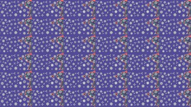 Sevimli küçük çiçek desenle. Raster resim. Çiçek desenli çiçek ve yaprakları ile.