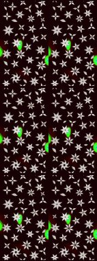 Suluboya çiçekli çiçek deseni. Siyah renkte güzel bir tekstil. Raster illüstrasyonu.