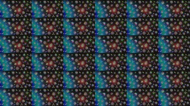 Güzel kumaş deseni. Düz Çiçek Elementleri Tasarımı. Raster Illustrasyon 'daki Çiçek Deseni' nin son moda çizimi. Renkli Yaz Teması çizim şablonu.