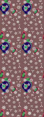 Çiçekli güzel suluboya desen. Kahverengi renklerde. Raster illüstrasyonu.