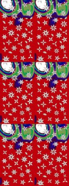 Hediye ambalaj kağıdı, tebrik kartları, posterler ve pankart tasarımı. Kırmızı renkte çiçekler. Raster düz çiçek çizim deseni.