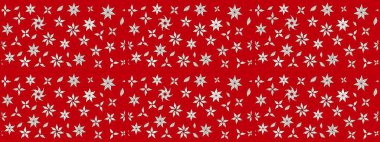 Çizim çiçek deseni duvar kâğıdı olarak kullanılabilir. Kırmızı renkte çiçekler. Raster illüstrasyonu.