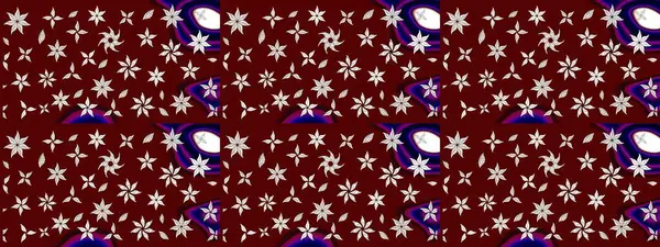 Kırmızı ve nötr renklerde çiçekler. Düz Çiçek Elementleri Tasarımı. Renkli Bahar Teması eskiz kalıbı. Sevimli çiçek raster deseni.