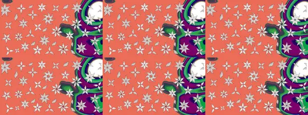 Eski usul küçük çiçekli şirin bir eskiz deseni. Moda arka planında parlak buketler. Kumaş, duvar kağıdı ve kağıt üzerine baskı yapmak için gelişen arka plan. Raster illüstrasyonu.