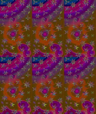 Raster Hip kumaş deseni. Eskiz Vintage Çiçek Deseni.