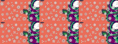 Eski usul küçük çiçekli şirin bir eskiz deseni. Moda arka planında parlak buketler. Kumaş, duvar kağıdı ve kağıt üzerine baskı yapmak için gelişen arka plan. Raster illüstrasyonu.