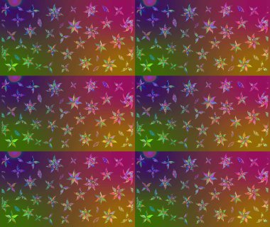 Raster illüstrasyonu. Eskiz geçmişi. Kumaş, tekstil, duvar kağıdı baskısı için. Eski usul. Tomurcukları papatya çiçekleri olan sevimli bir çiçek deseni. Miles Fleur, dandik süs.