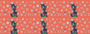 Küçük çiçekli basit bir çiçek çizimi. Turuncu renkte şirin çiçekler. Moda baskısı, albüm, ambalaj kağıdı ve duvar kağıdı için zarif dekoratif süslemeler. Raster illüstrasyonu.