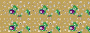 Çiçekli bahar çiçekleri. Küçük çiçekte güzel bir desen. Küçük renkli çiçekler. Moda baskıları için zarif bir şablon. Motley illüstrasyonu. Çizim.