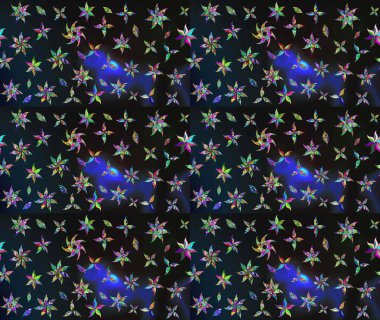 Raster illüstrasyonu. Çiçekli güzel suluboya desen. Gri renklerde.