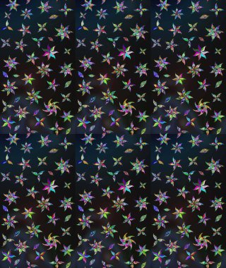 Renkli Bahar Teması eskiz kalıbı. Süslü kumaş deseni. Düz Çiçek Elementleri Tasarımı. Raster illüstrasyonunda çiçek deseni çizimi.