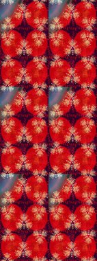 Çiçek ve yapraklı karalama şeklinde Raster çiçek deseni. Kibarca, kırmızı renkte bahar çiçekleri. Raster illüstrasyonu.