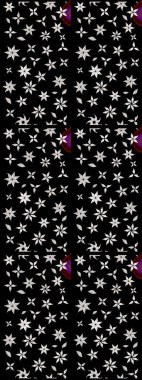 Düz Çiçek Elementleri Tasarımı. Renkli Bahar Teması eskiz kalıbı. Raster Şirin kumaş deseni. Eskiz klasiği.