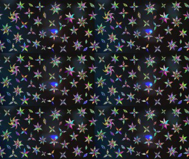 Renkli Bahar Teması eskiz kalıbı. Düz Çiçek Elementleri Tasarımı. Taslak desenli, modaya uygun kumaş deseni. Şirin çiçek elementleri. Raster illüstrasyonu.