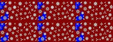 Kırmızı renkte kırmızı papatya deseni. Raster illüstrasyonu. Kırmızı renklerde.