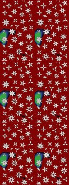 Raster suluboya çiçek deseni, narin çiçekler, kırmızı çiçekler, tebrik kartı şablonu. Raster Güzel kumaş deseni.