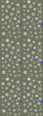 Yeşil renkli çiçekler. Çiçekli çizim şekli. Renkli Bahar Teması eskiz kalıbı. Düz Çiçek Elementleri Tasarımı.