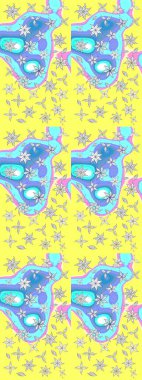 Raster illüstrasyonu. Hoş bir çiçek geçmişi var. Güzel kumaş deseni. Küçük çiçekte çizim deseni.