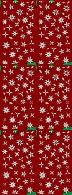 Hediye ambalaj kağıdı, tebrik kartları, posterler ve pankart tasarımı. Kırmızı renkte çiçekler. Raster düz çiçek çizim deseni.