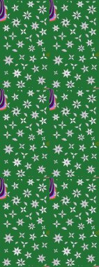 Tekstil için figür. Poster ya da kapak için arka plan. Şirin, zarif çiçekler Raster illüstrasyonu. Yapraklı çizim şekli. Davetiye ve kartpostal tasarımı için dekoratif çiçek unsurları.