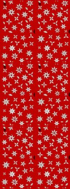 Kırmızı renklerde çiçek desenli çizimler, el yapımı papatyalar, papatyalar. Tekrar eden çiçek arkaplanı, zarif kırmızı çiçek duvar kağıdı.