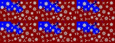 Raster illüstrasyonundaki çiçek desenli çizim. Kırmızı renkte çiçekler. Renkli Yaz Temalı eskiz kalıbı. Düz Çiçek Elementleri Tasarımı.