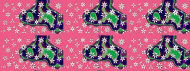 Üzerinde pembe renkte çiçekler olan bir çiçek deseni çiz. Suluboya tarzında pembe renkte çiçekler.