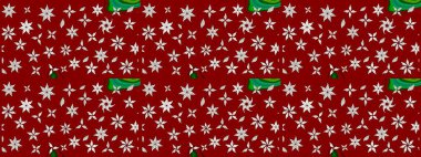 Şirin çiçekler. Çizgi çizimi kalıbı. Raster Moda kumaş deseni.