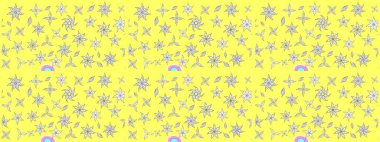 Zarif, parlak ve sarı çiçek desenli bir taslak. Sabıka fotoğraflarında, bebek kıyafetlerinde, duvar kâğıtlarında, paket kutularında falan kullanılabilir. Raster..