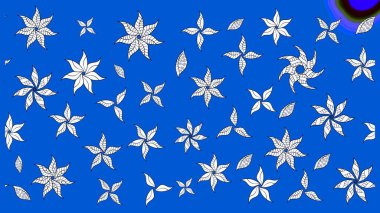 Raster Illustrasyon 'daki Çiçek Deseni' nin son moda çizimi. Güzel kumaş deseni. Renkli Yaz Temalı eskiz kalıbı. Düz Çiçek Elementleri Tasarımı.