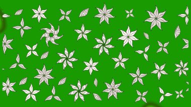 Raster illüstrasyonu. Küçük çiçekteki sevimli çiçek deseni. Yeşil renkte çiçekler.